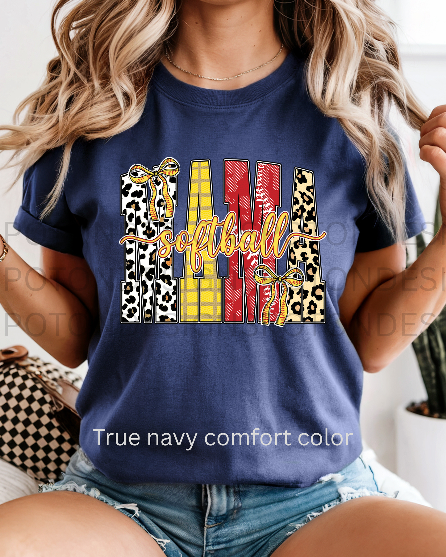 Softball Mama Alpha Letter Tee
