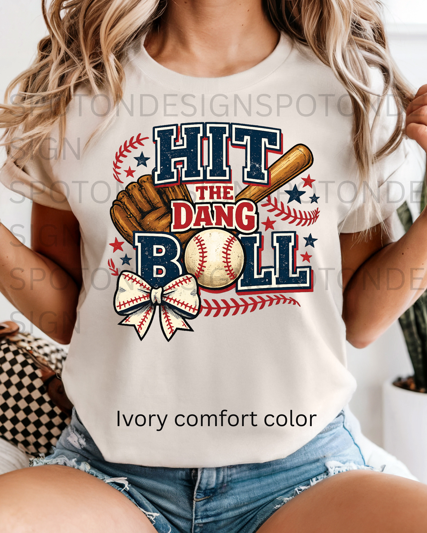Hit The Dang Ball Baseball Tee