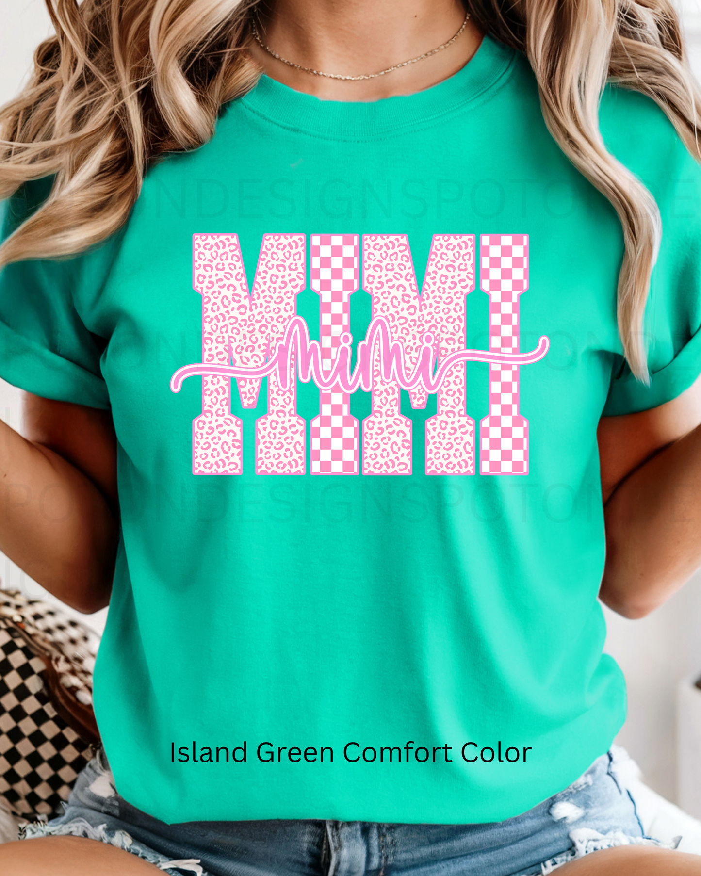Mimi w/ Pink & White Checkered Tee