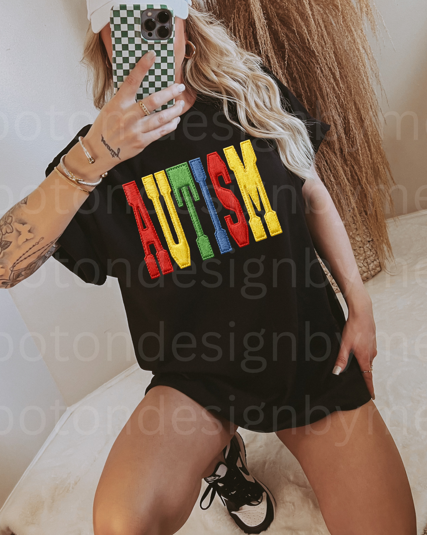 Autism In Faux Embroidery Tee