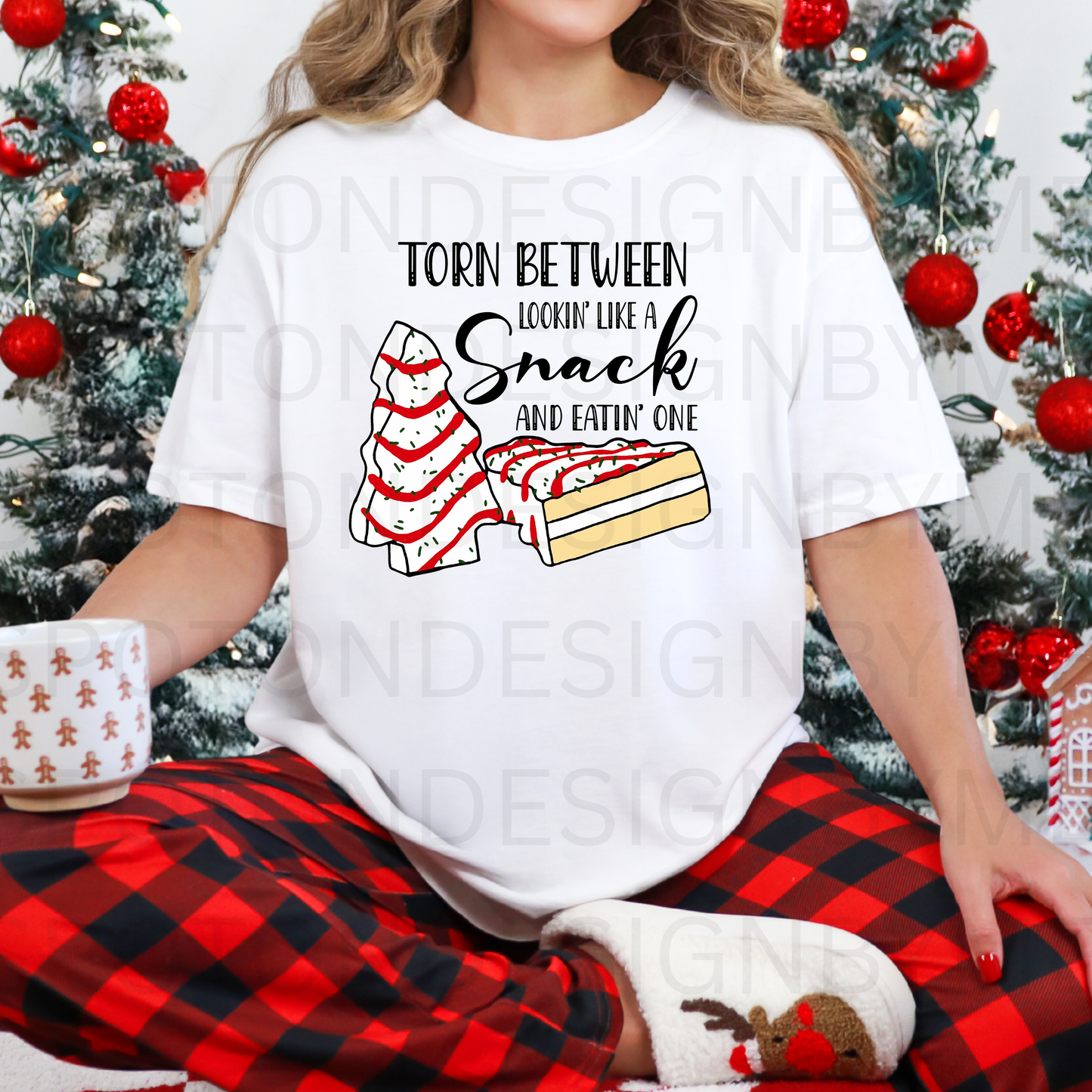 Torn Between Looking Like A Snack Christmas Tee Cake