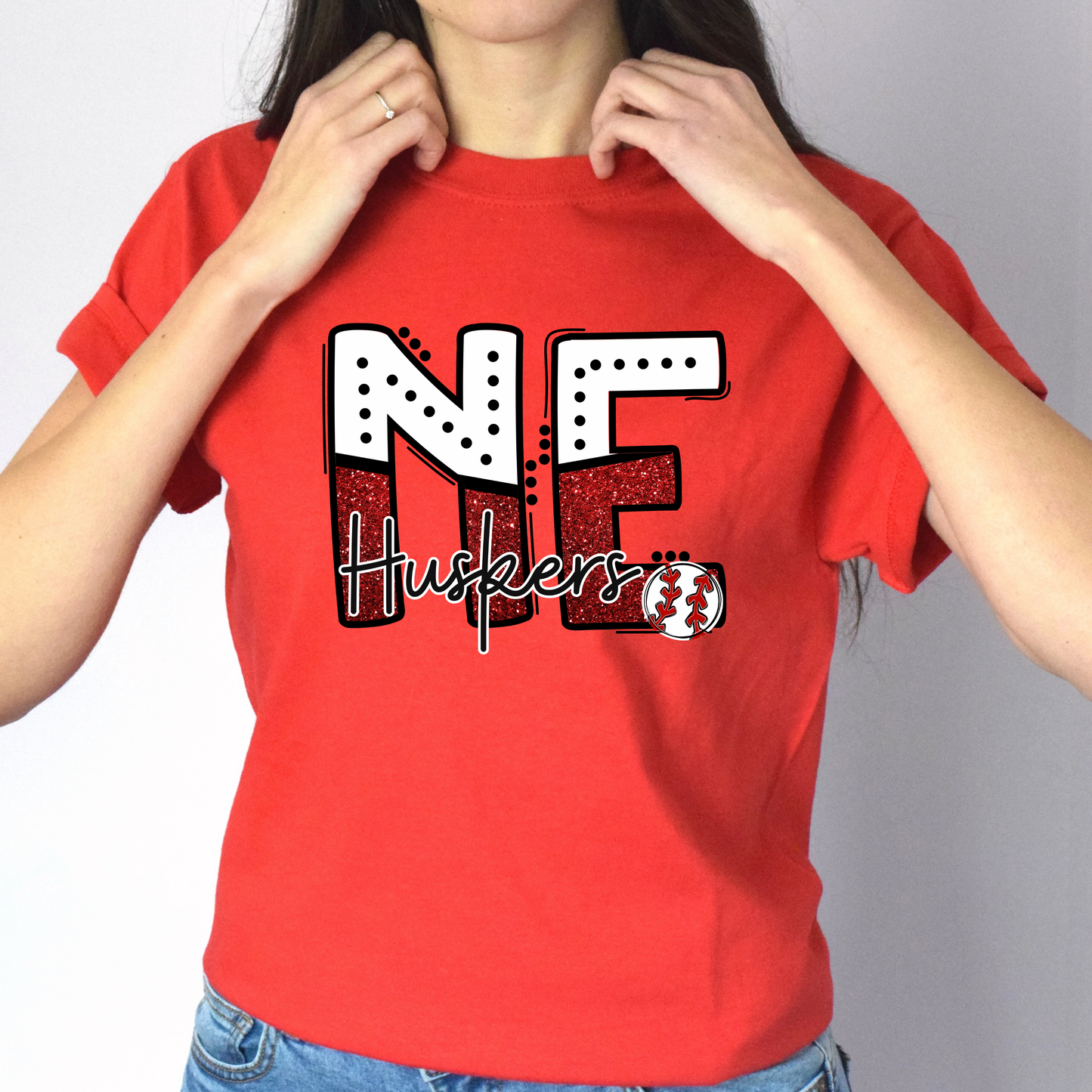 NE Huskers Baseball Tee