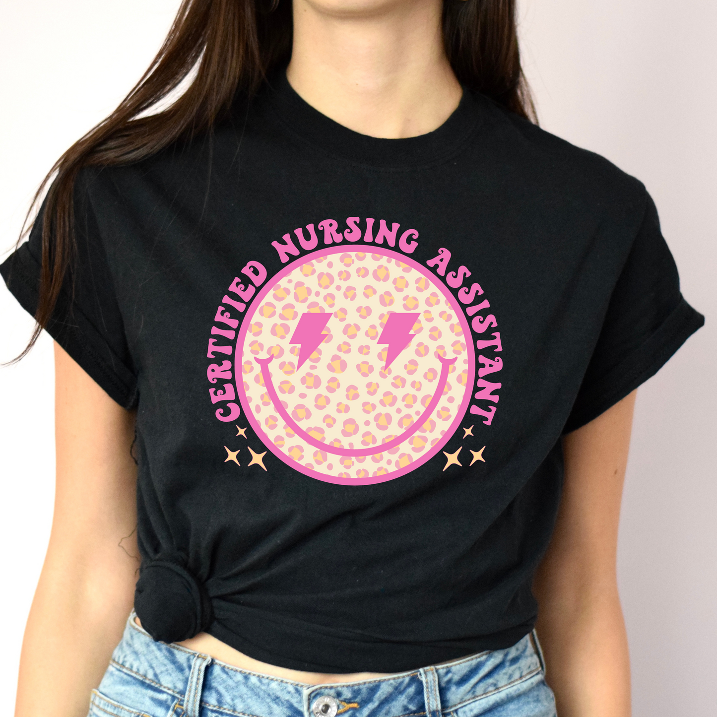 CNA Smiley In Pink Tee