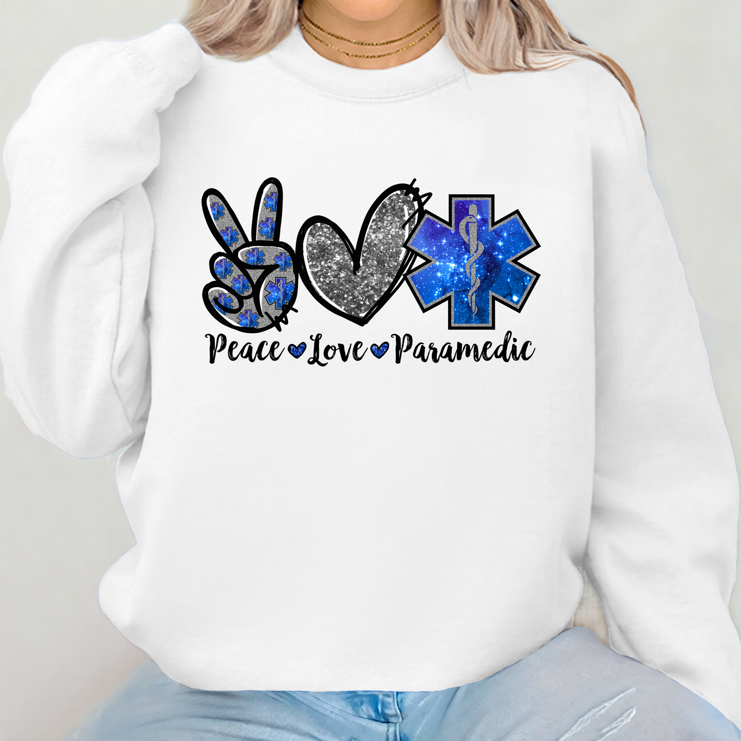 Peace Love Paramedic Crewneck