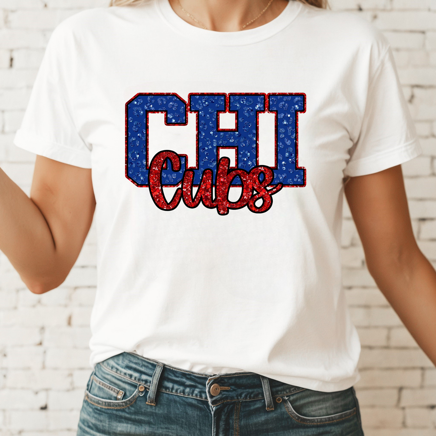 CHI Cubs Sparkle Tee