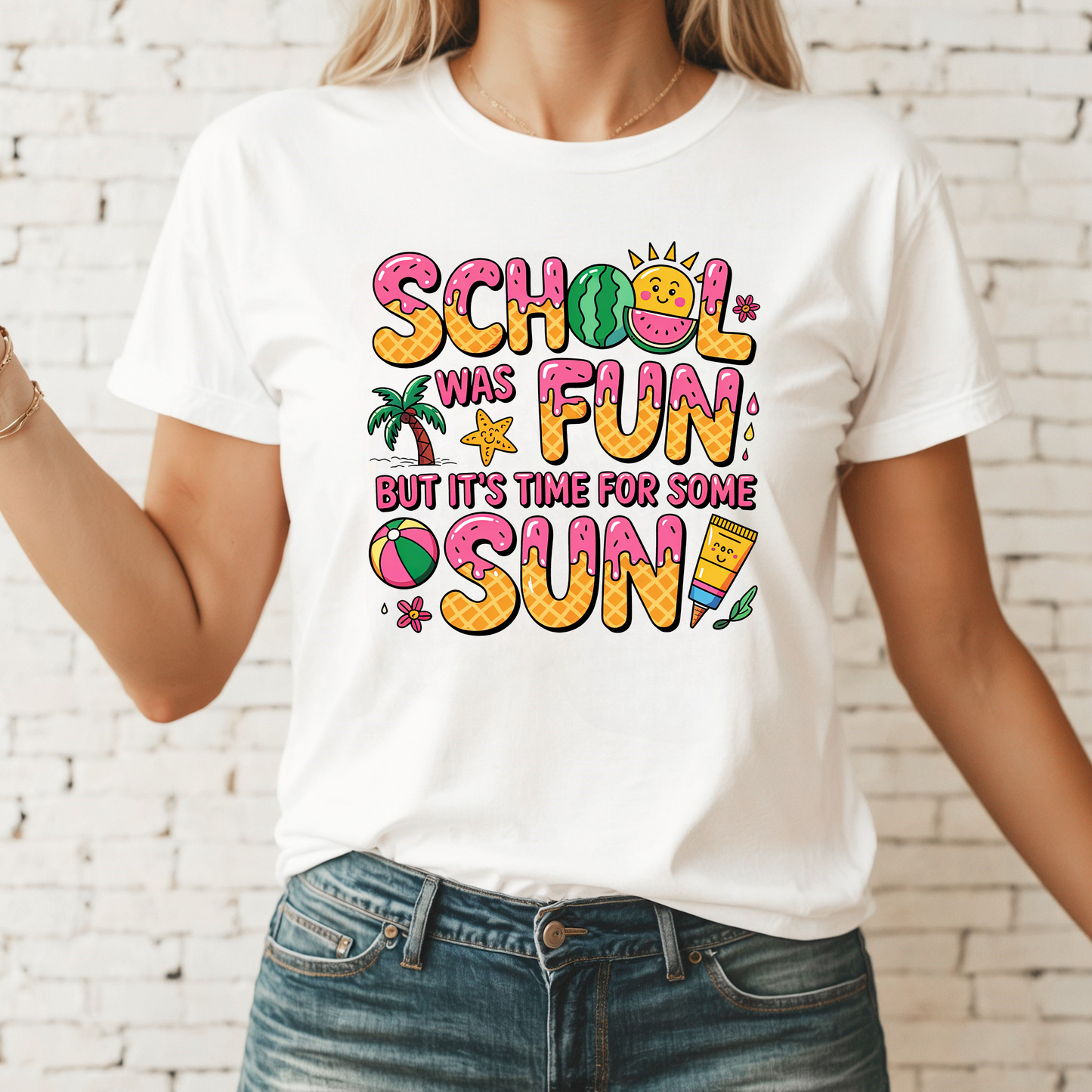 School Was Fun But It's Time For Some Sun Tee