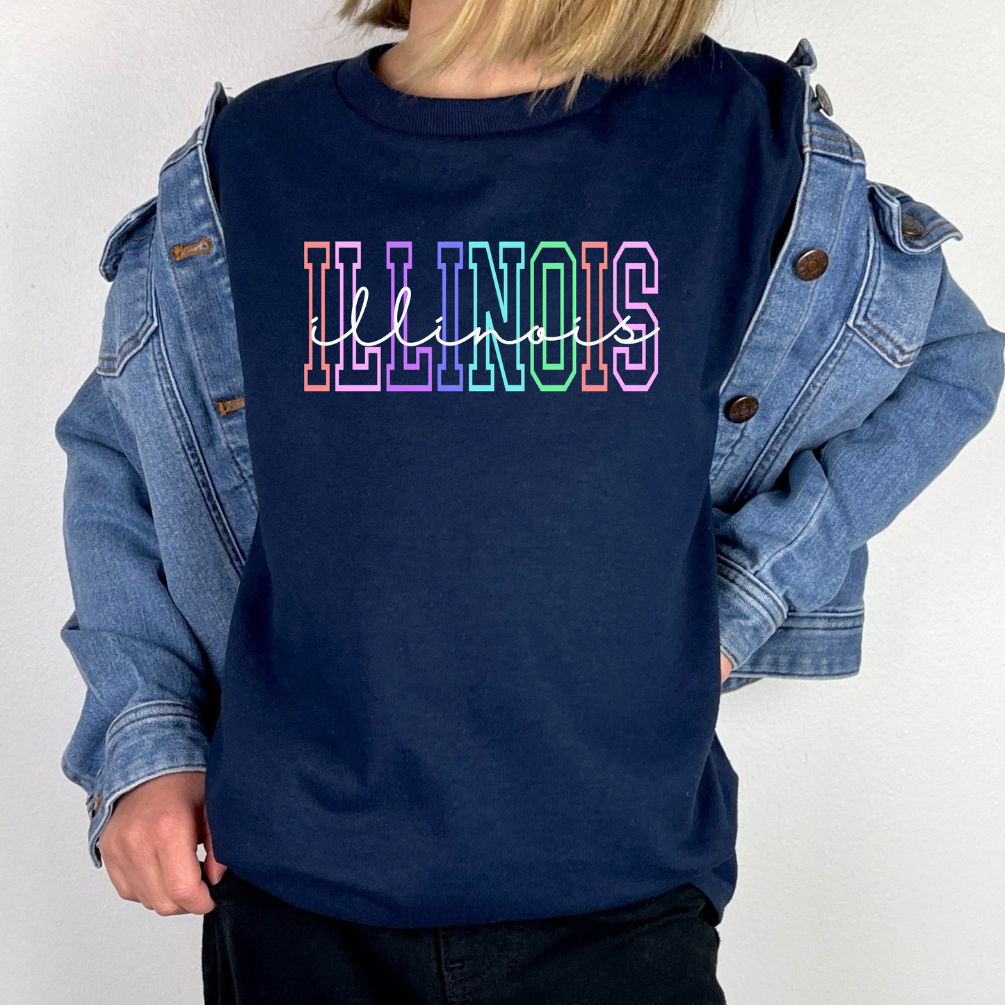 Illinois Colorful Youth Tee