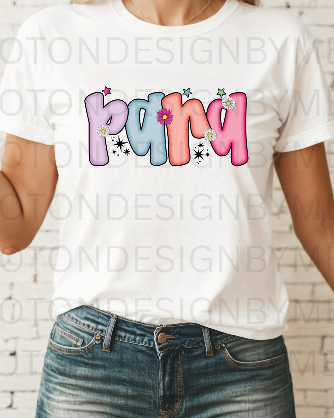 Para Bright Colors Hand Drawn Tee