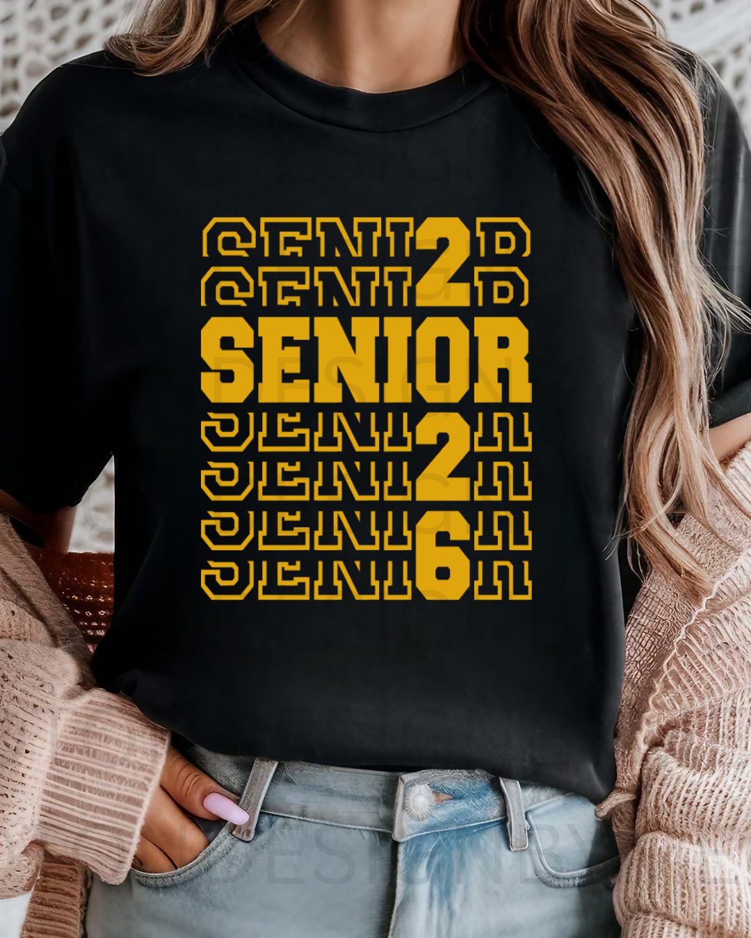 Senior Stacked 2026 In Gold Tee