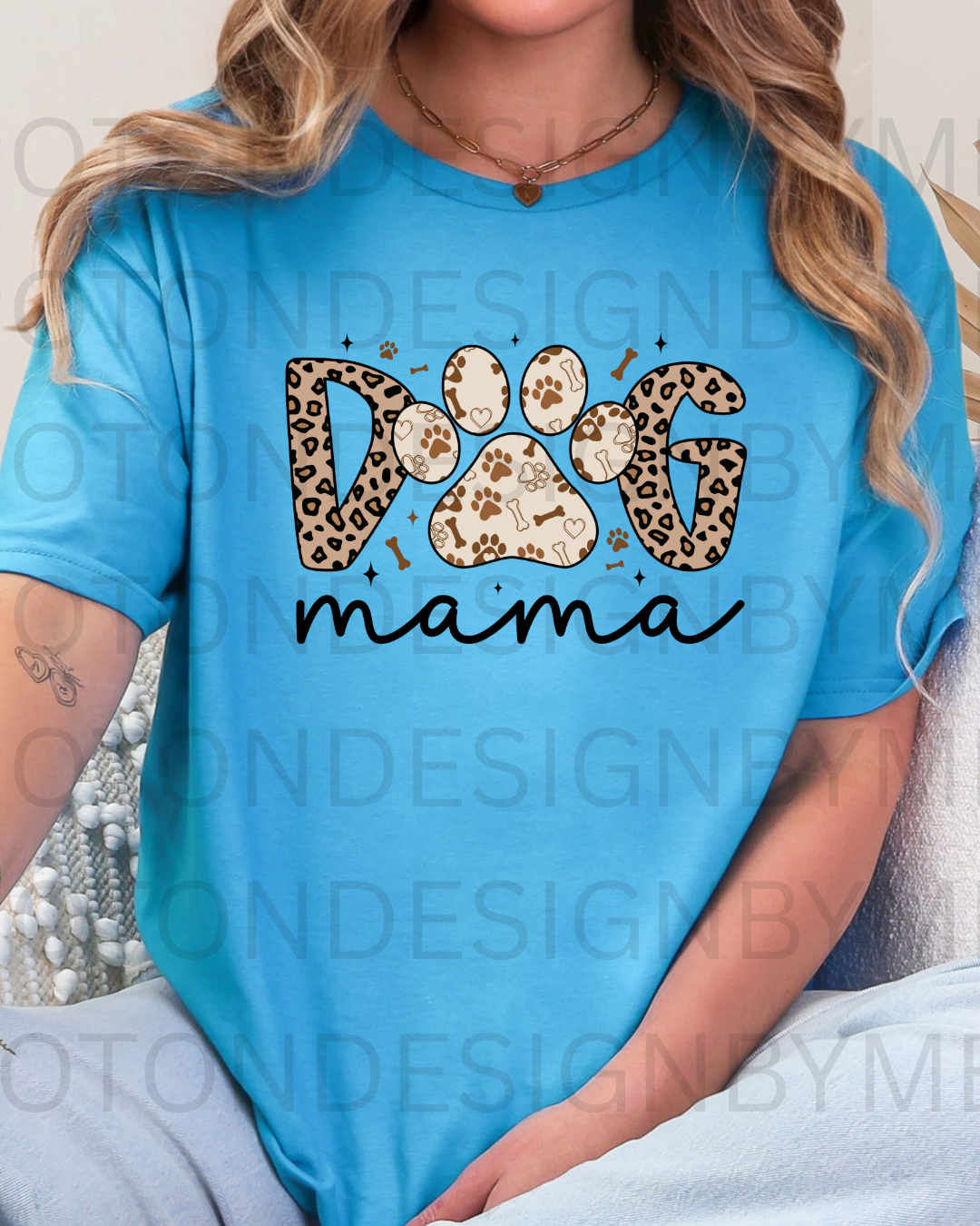 Dog Mama w/ Animal Print Tee