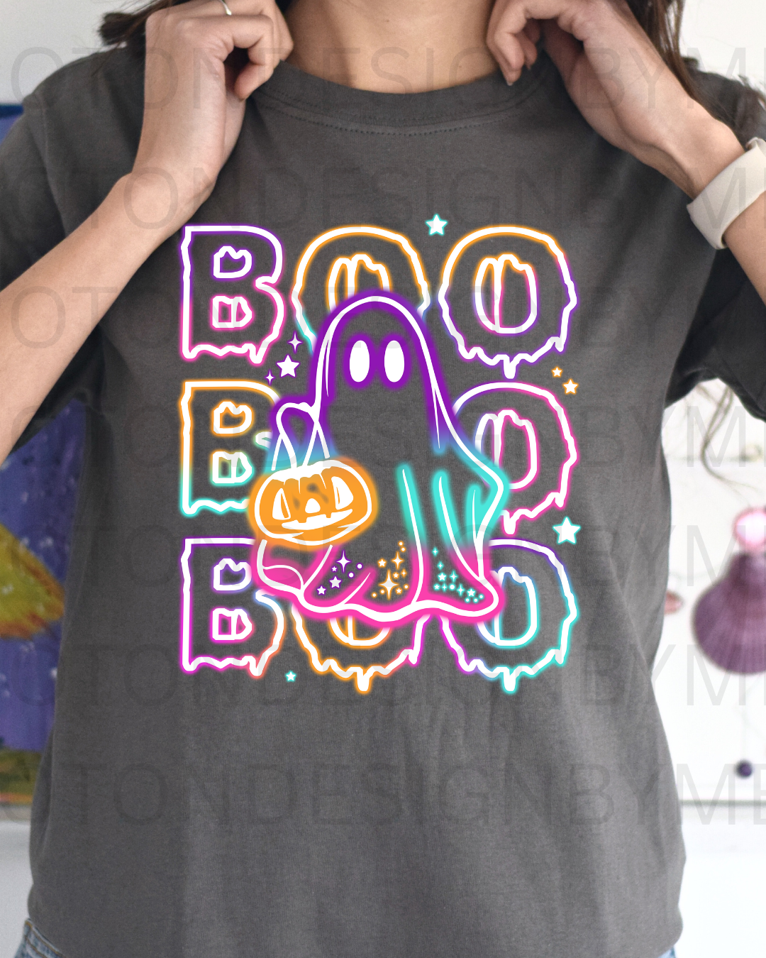 Neon Boo w/ Ghost Tee