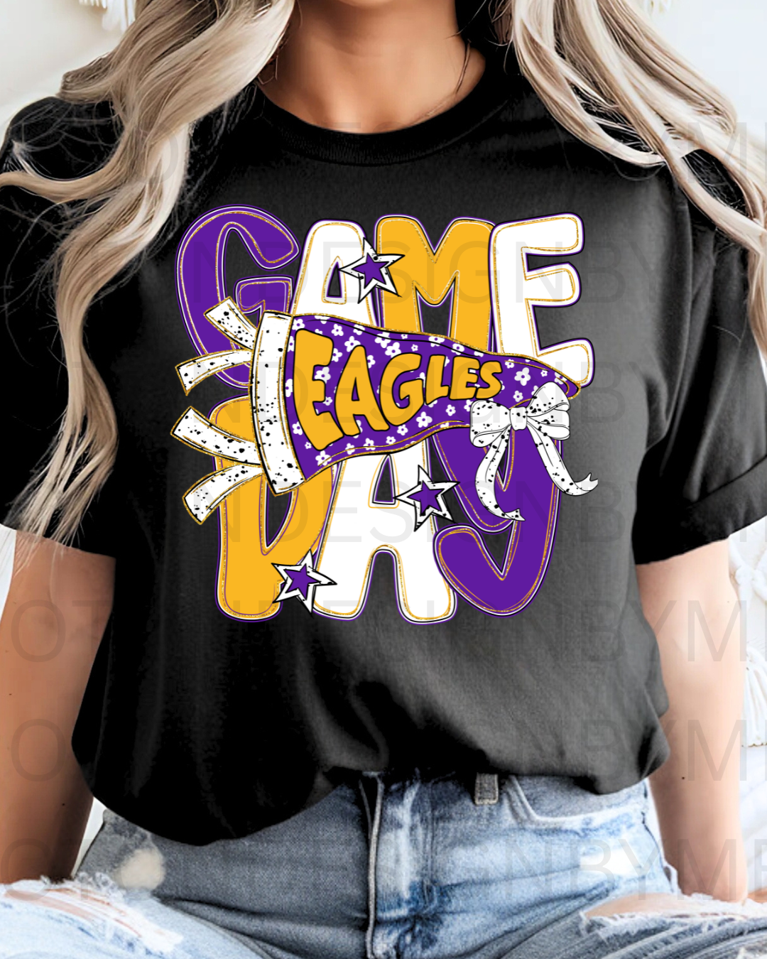 Eagles Game Day Purple & Gold Tee