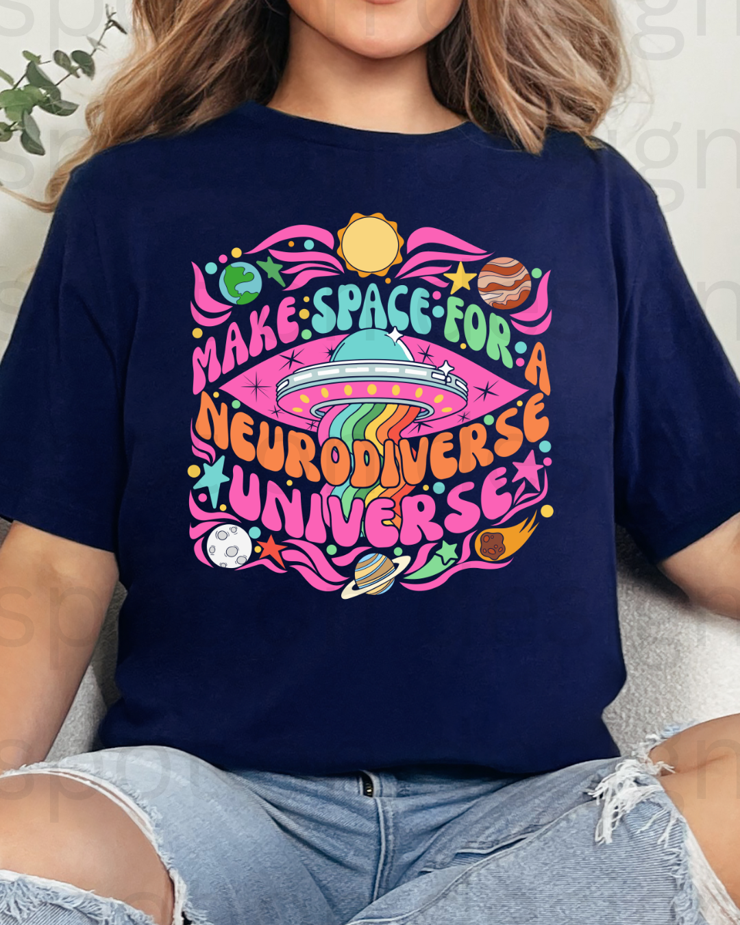 Make Space For A Neurodiverse Universe Tee