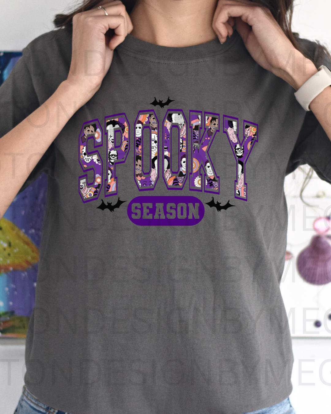 Spooky Season w/ Horror Guys Letter Tee