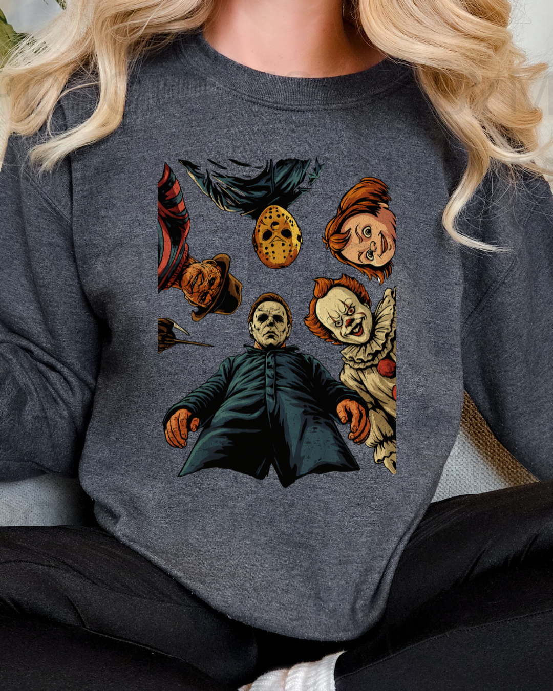 Gangs All Here Horror Film Crewneck