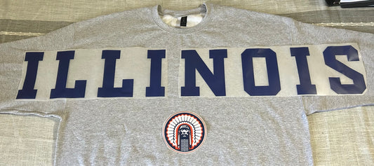 Illinois Chief Big Letter Crewneck