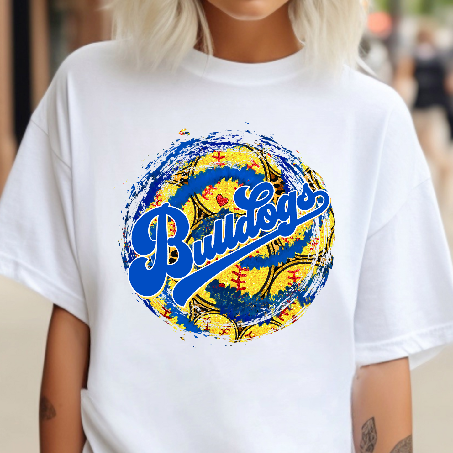 Blue Bulldogs Swirl Tee