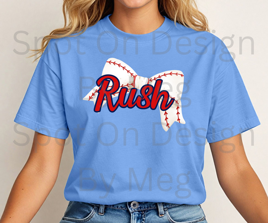 Rush W/ Baseball Bow Tee