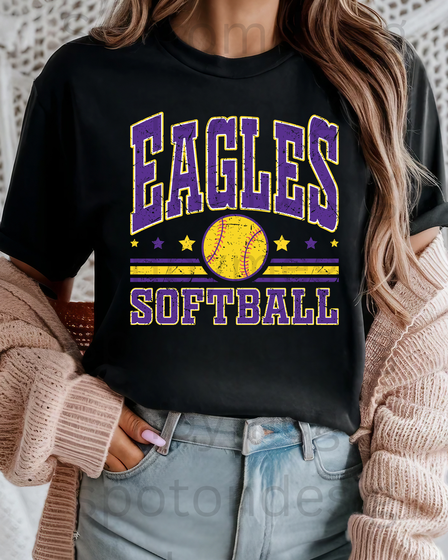 Eagles Softball Retro Tee