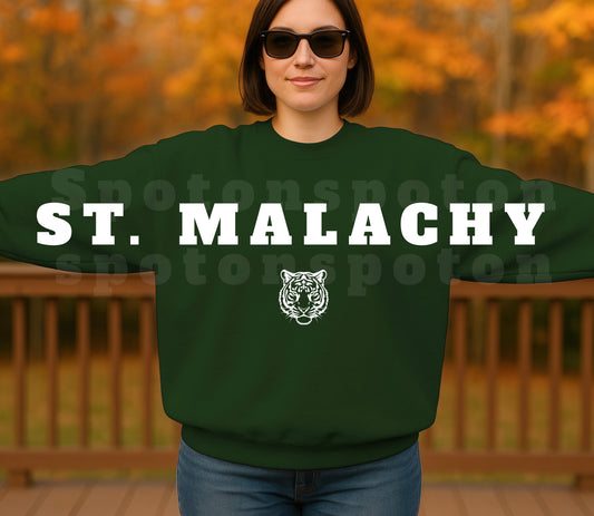 St. Malachy Tigers Big Letter Crewneck