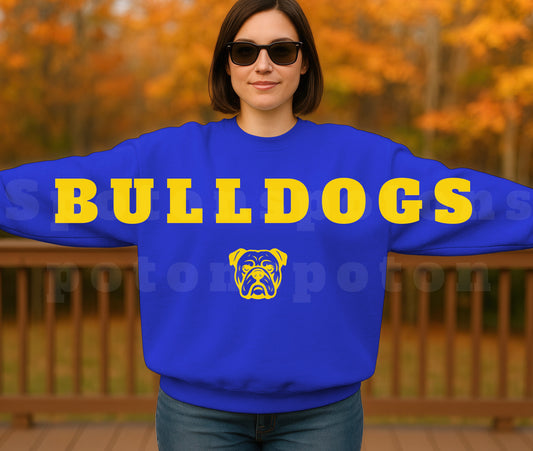 Bulldogs Big Letter Crewneck