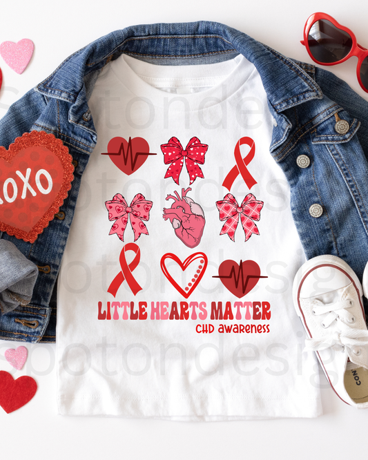 Little Hearts Matter CHD Valentines Youth Tee