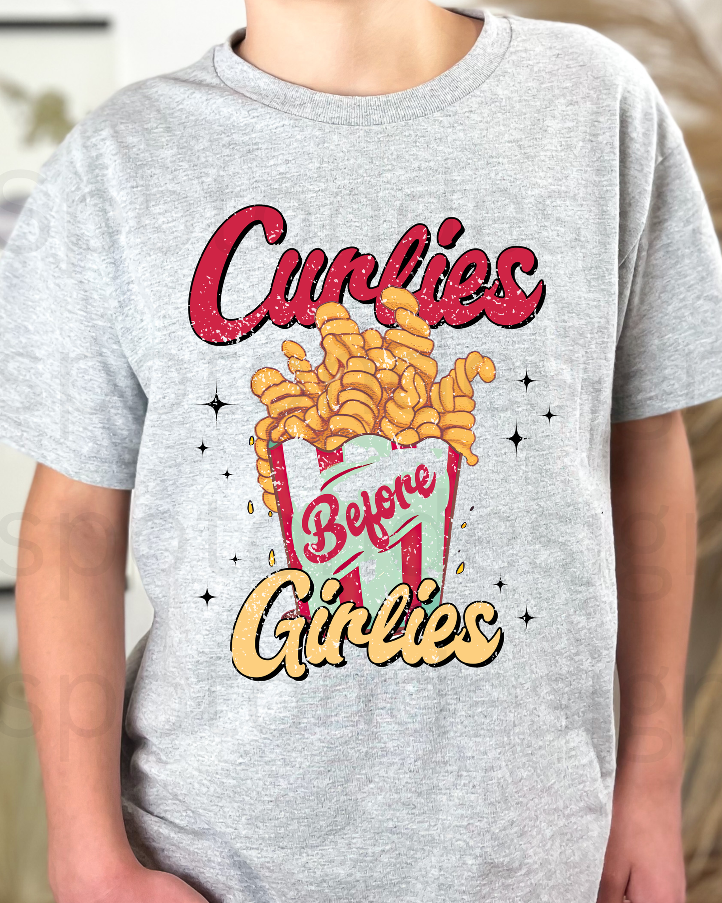 Curlies Before Girlies Youth Tee