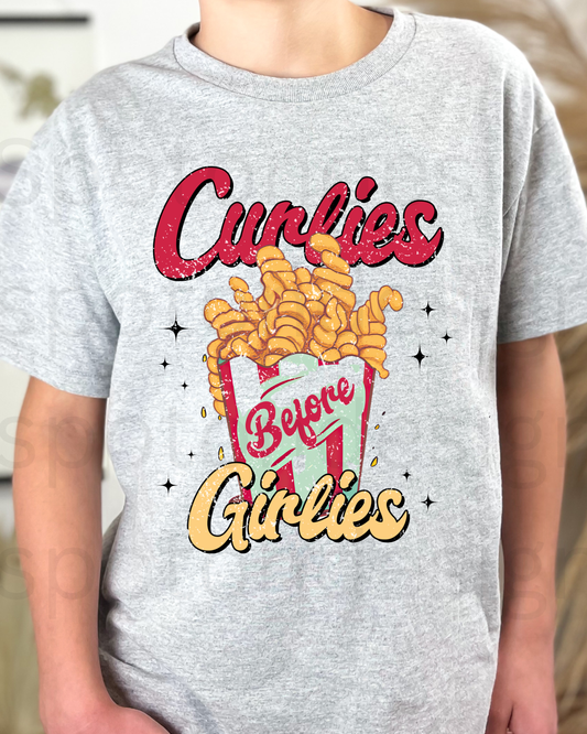 Curlies Before Girlies Youth Tee