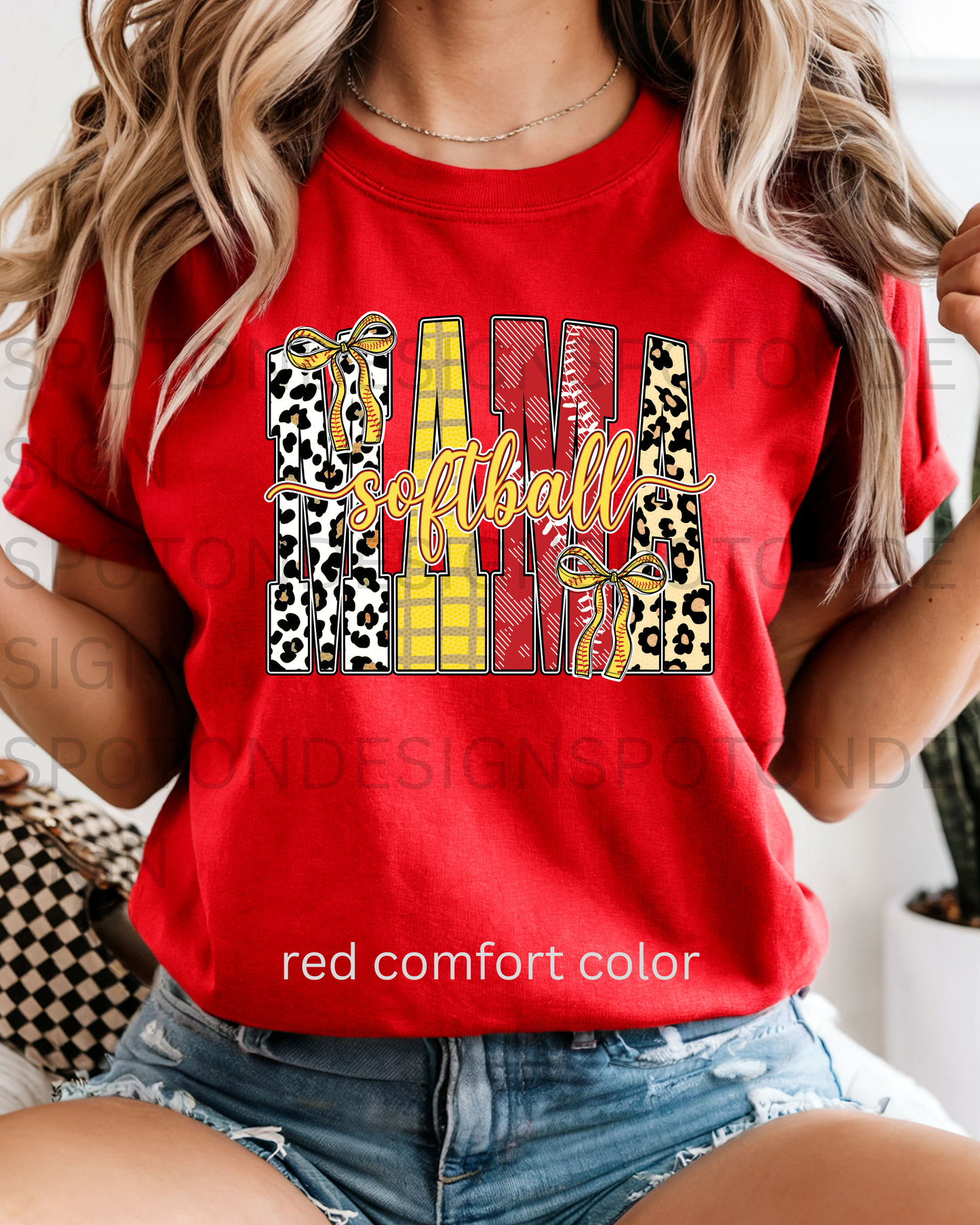 Softball Mama Alpha Letter Tee