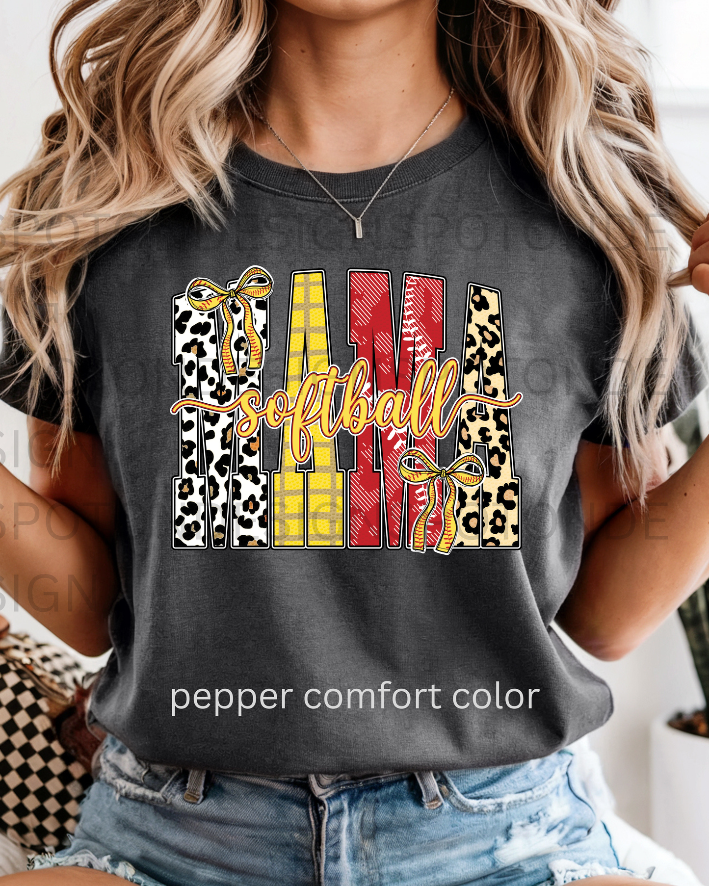 Softball Mama Alpha Letter Tee