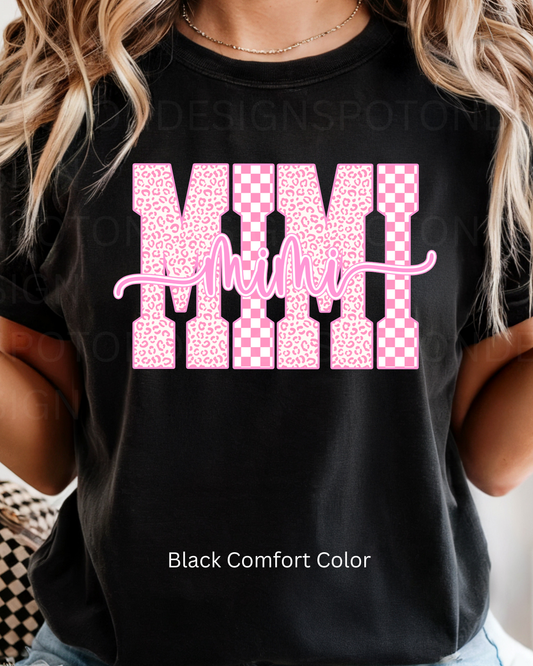 Mimi w/ Pink & White Checkered Tee