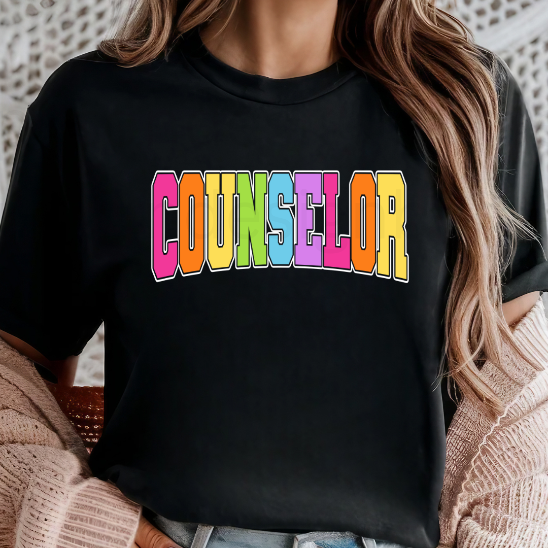 Bright Rainbow Counselor Tee