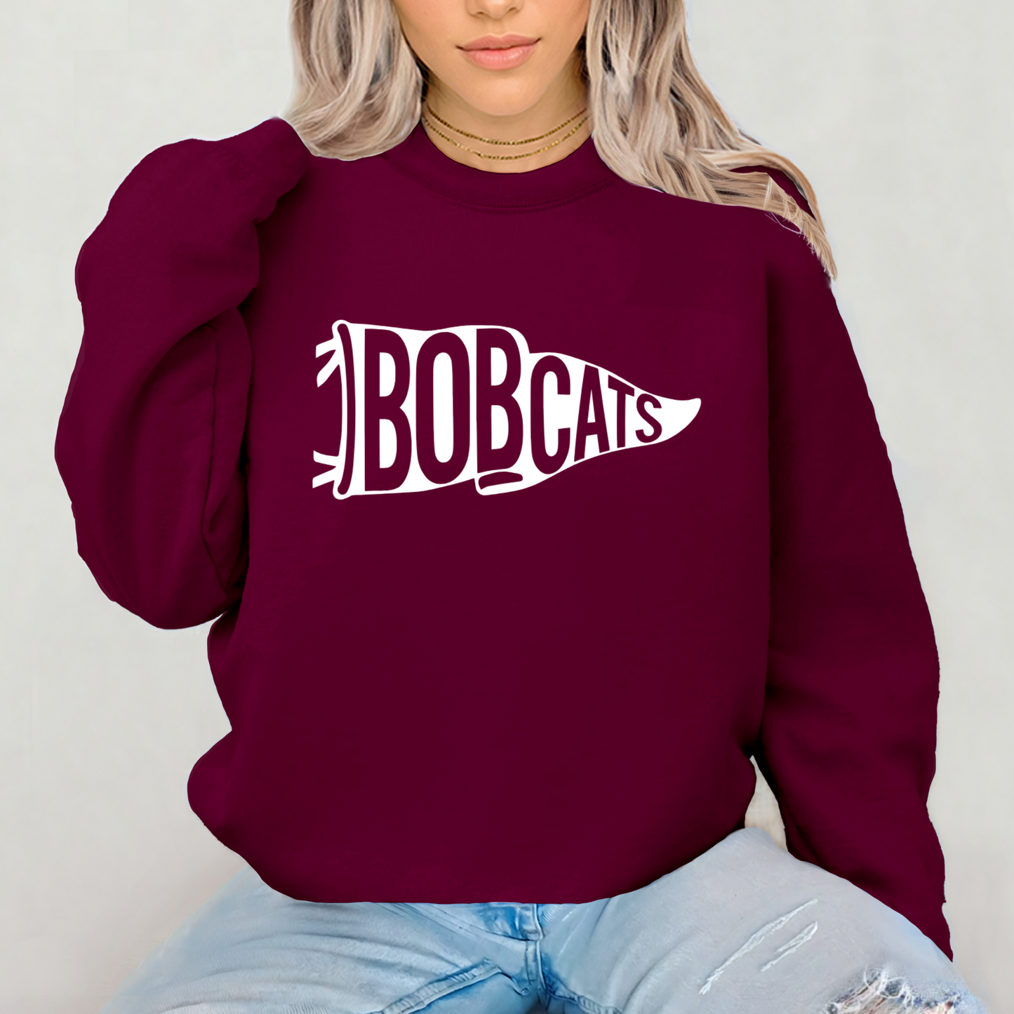 Bobcats Spirit Flag Crewneck