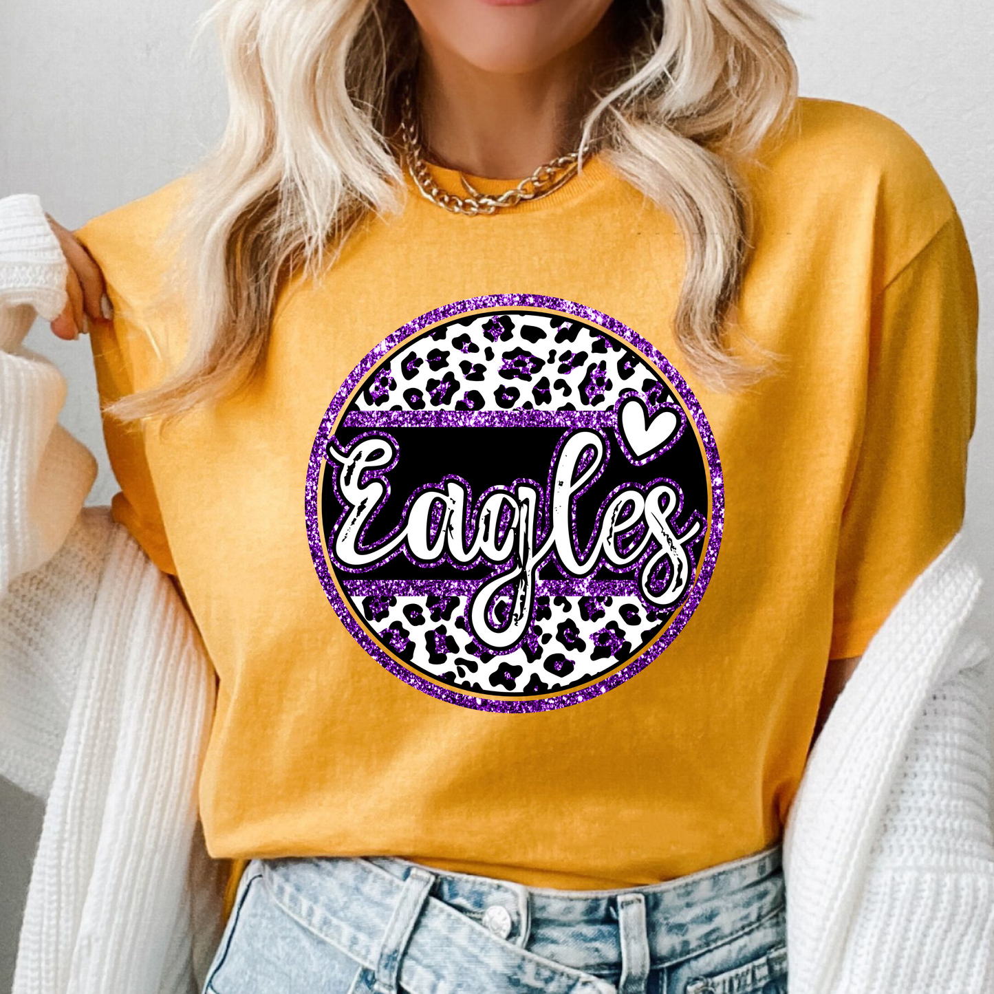 Eagles Sparkle Circle Tee