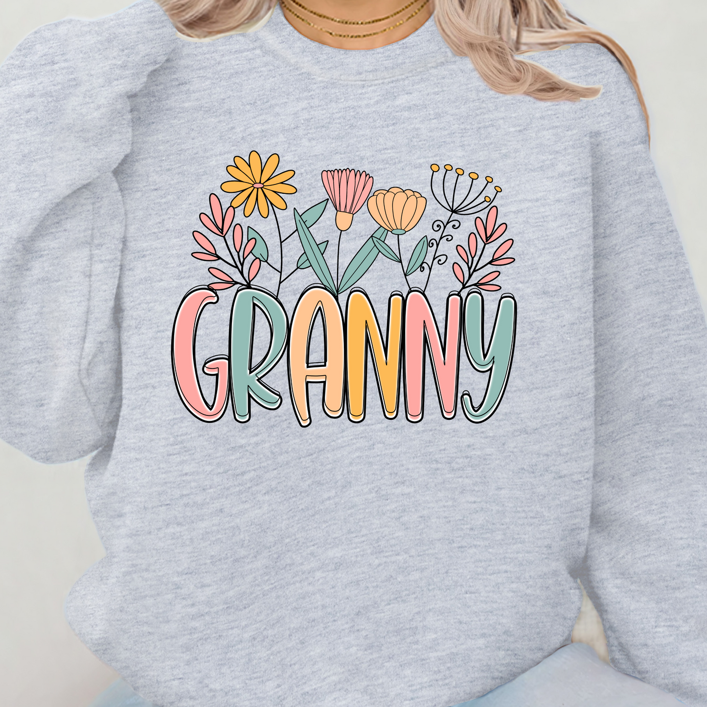 Granny w/ Flowers Crewneck