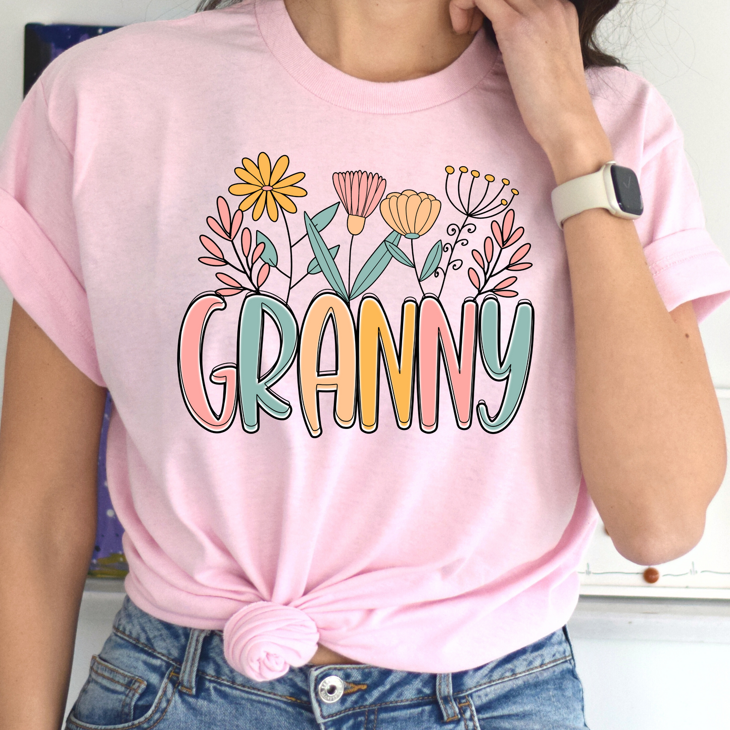 Granny w/ Flowers Tee