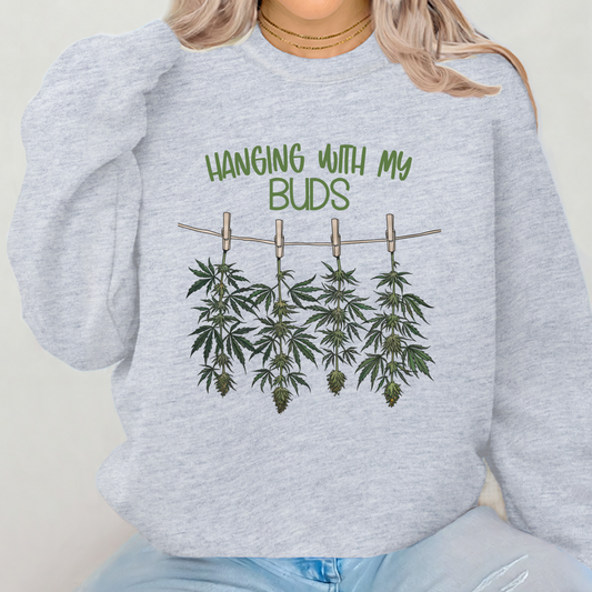 Hanging With My Buds Crewneck