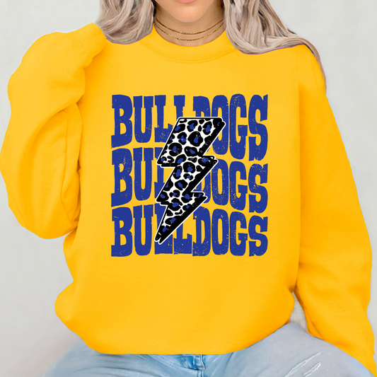 Bulldogs In Blue w/ Lighting Bolt Crewneck