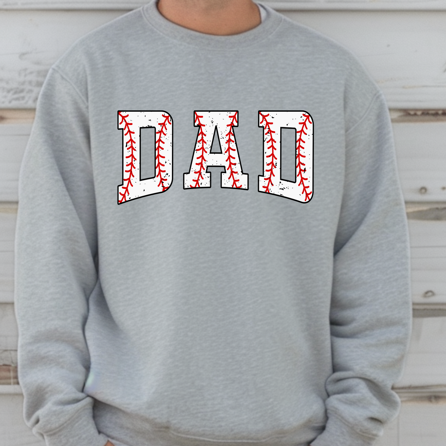 Dad In Baseball Letters Crewneck