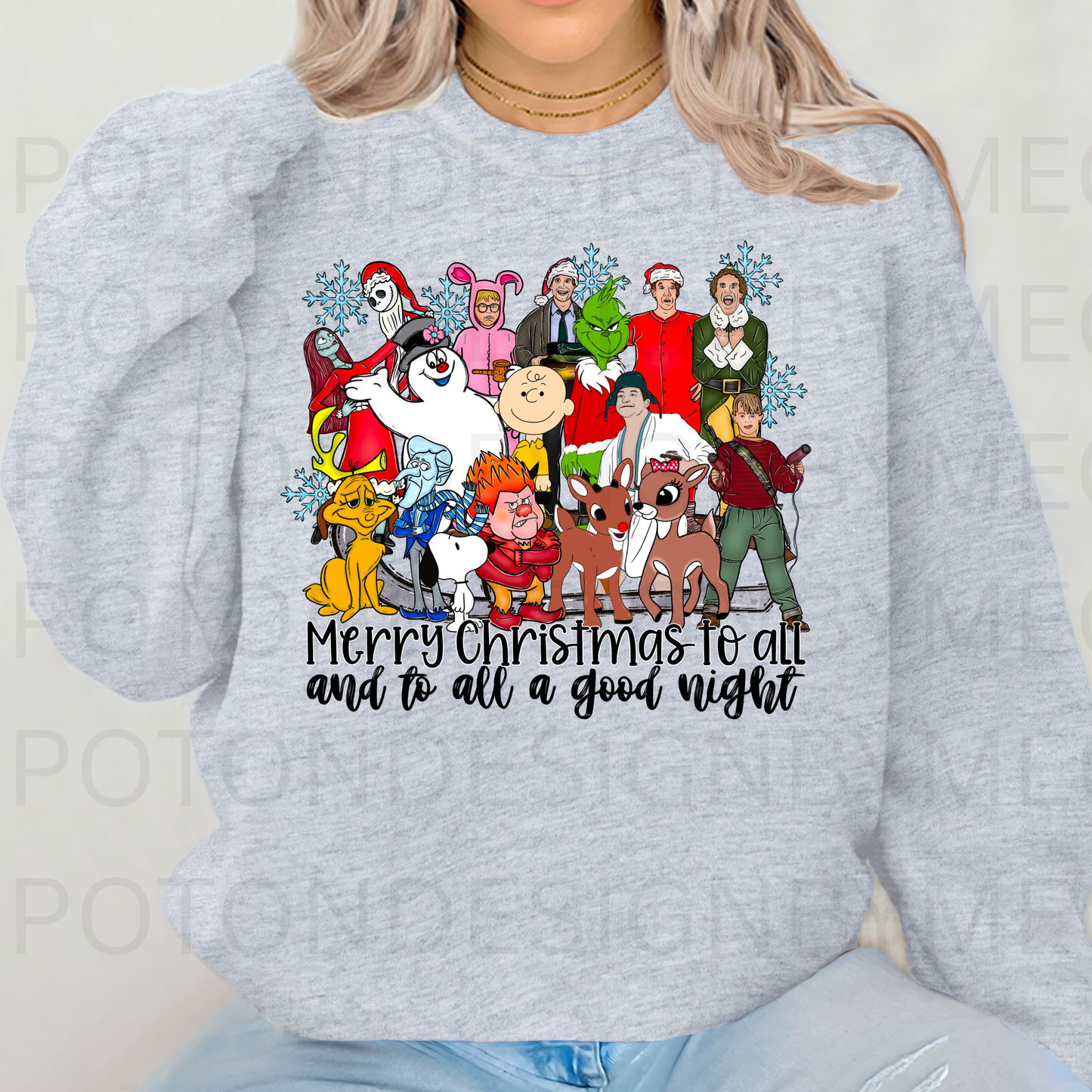 Merry Christmas To All w/ Christmas Gang Crewneck