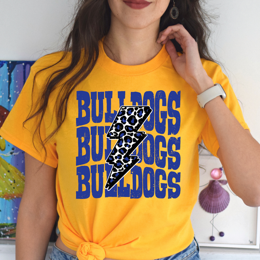 Bulldogs In Blue w/ Lighting Bolt Tee