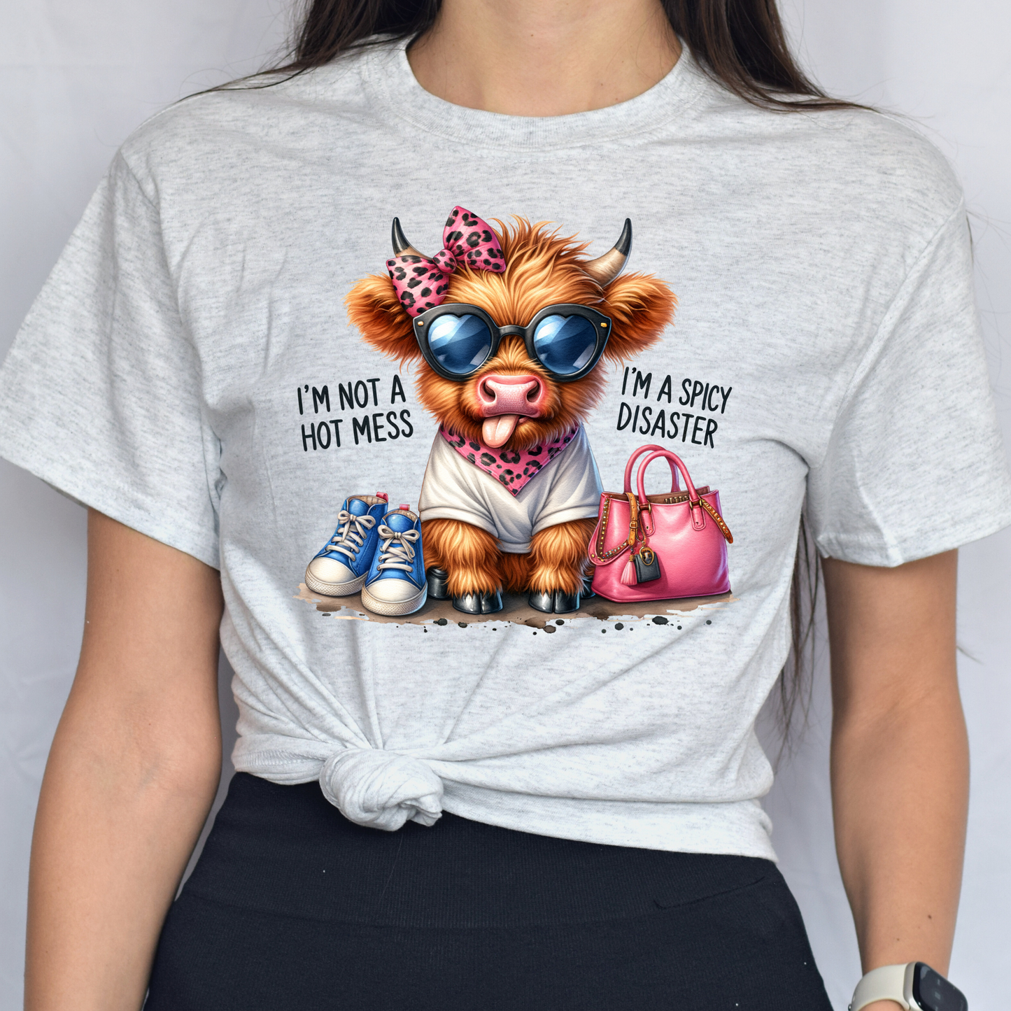 I'm Not A Hot Mess Cow Tee