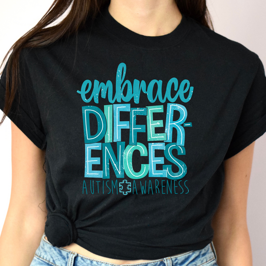 Embrace Differences Autism Awareness Tee