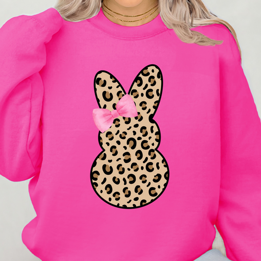 Cheetah Bunny w/ Pink Bow Crewneck