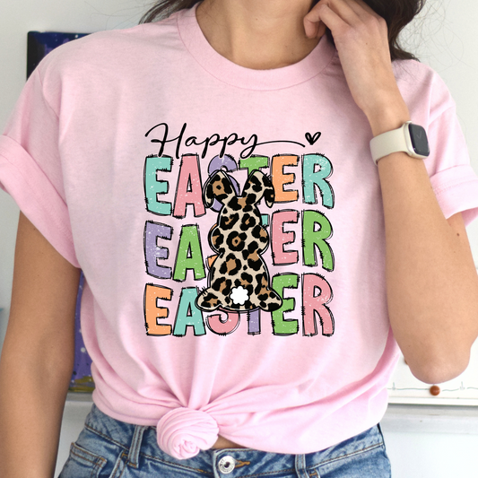 Happy Easter w/ Cheetah Bunny Tee