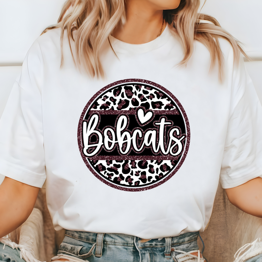 Bobcats Sparkle Circle Tee