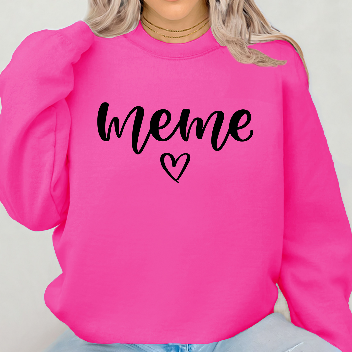 Meme w/ Heart Crewneck