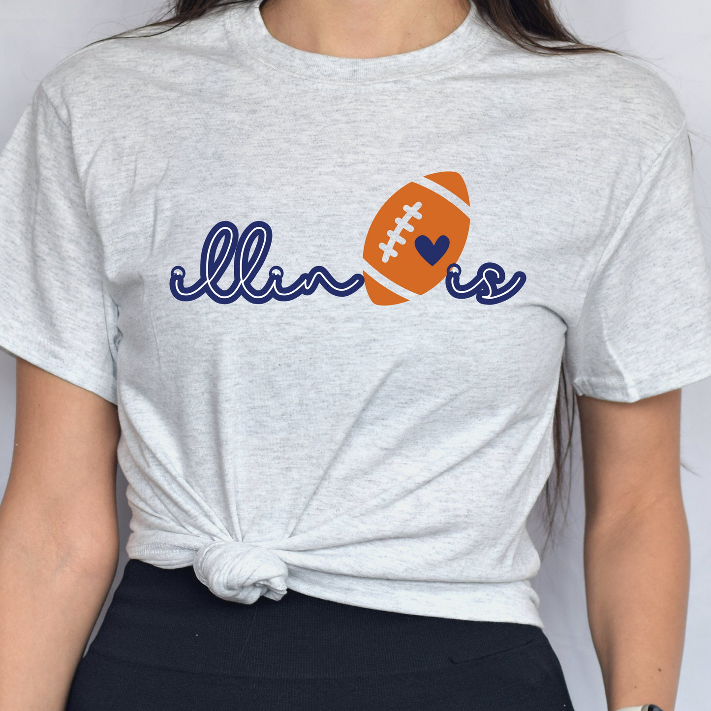 Illinois w/ Orange Football Tee