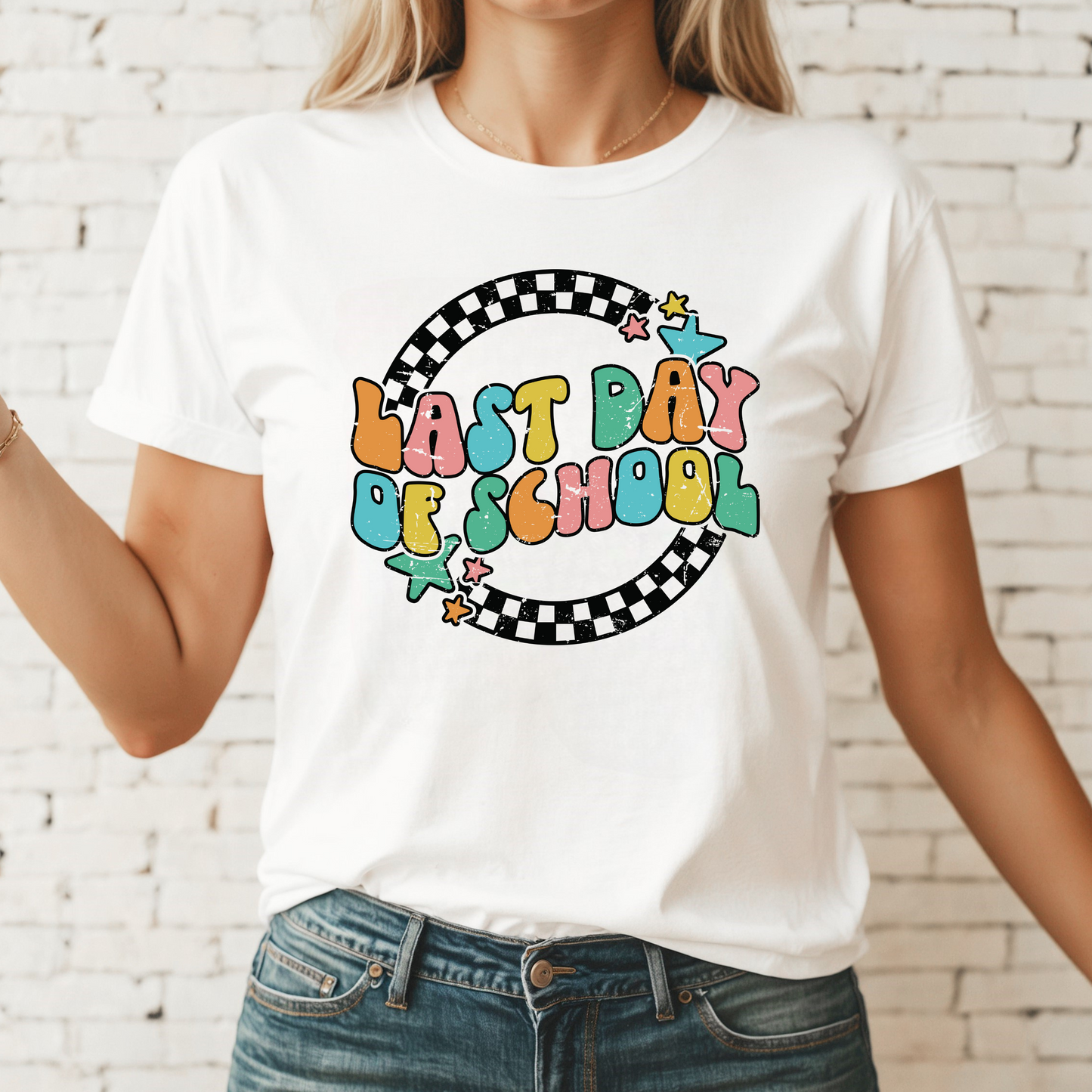 Last Day Of School w/ Checkered Circle Tee