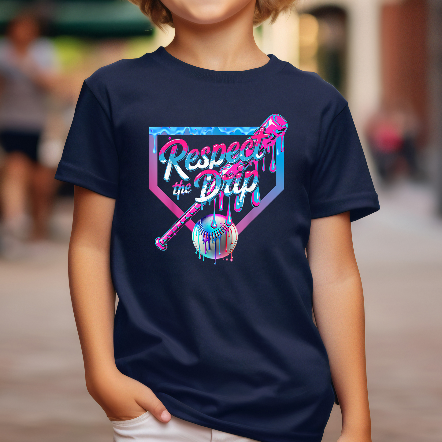Respect The Drip Baseball Youth Tee